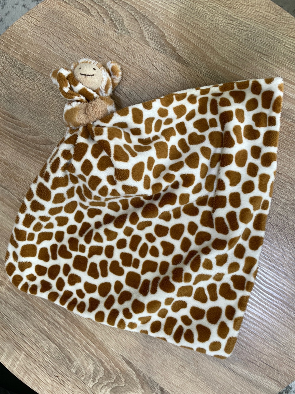 Jellycat Giraffe Baby Security Blanket Soother Soft Brown Tan Lovey Square 12” - Picture 3 of 9